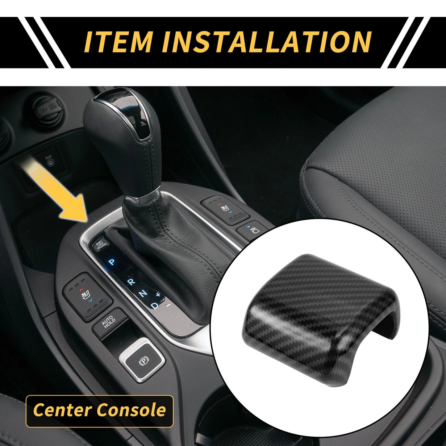 Carbon Fiber Gear Shift Knob Cover Trim for Toyota Tundra (2022-2024)