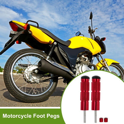 FootPegs 3.5" Red Pedal 1x Set 2x Screws 2x Nuts 2x Washers for Motorcycle
