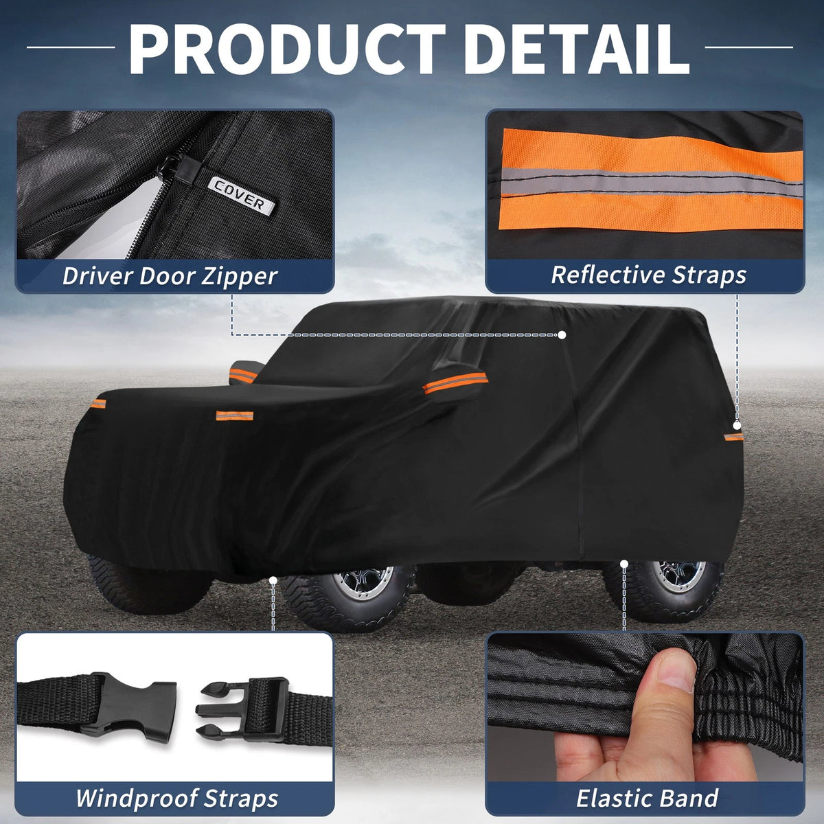 Waterproof Spunlace Cotton Car Cover for Ford Bronco (2021-2023)
