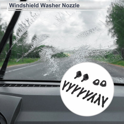 Windshield Washer Nozzle w/ 8" Hose Connector for Suzuki