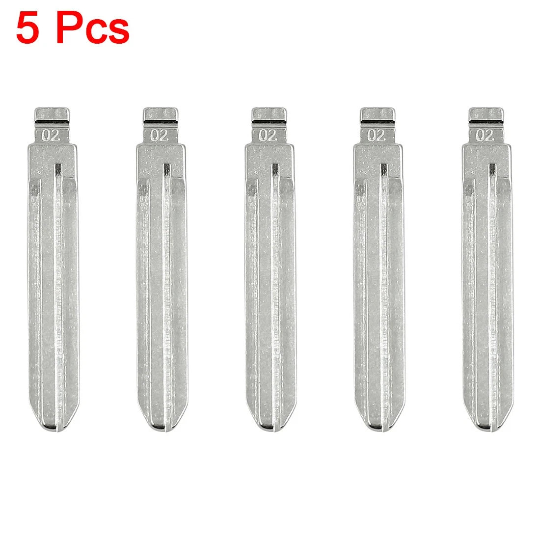 5 x Metal Flip Remote Key Blades for Toyota Camry, Corolla (2002-2023)