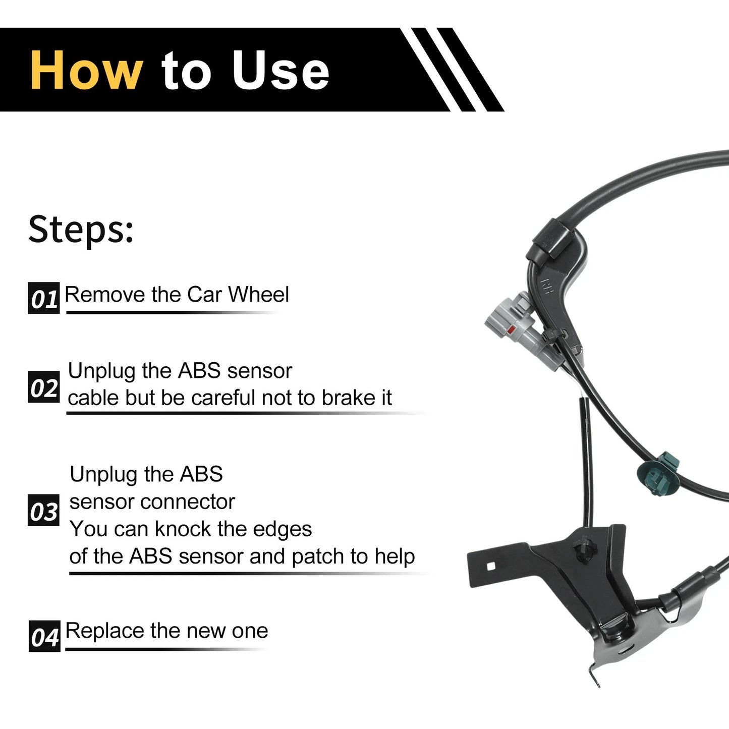 ABS Wheel Speed Sensor for Toyota Tacoma Front Right (2005-2015)