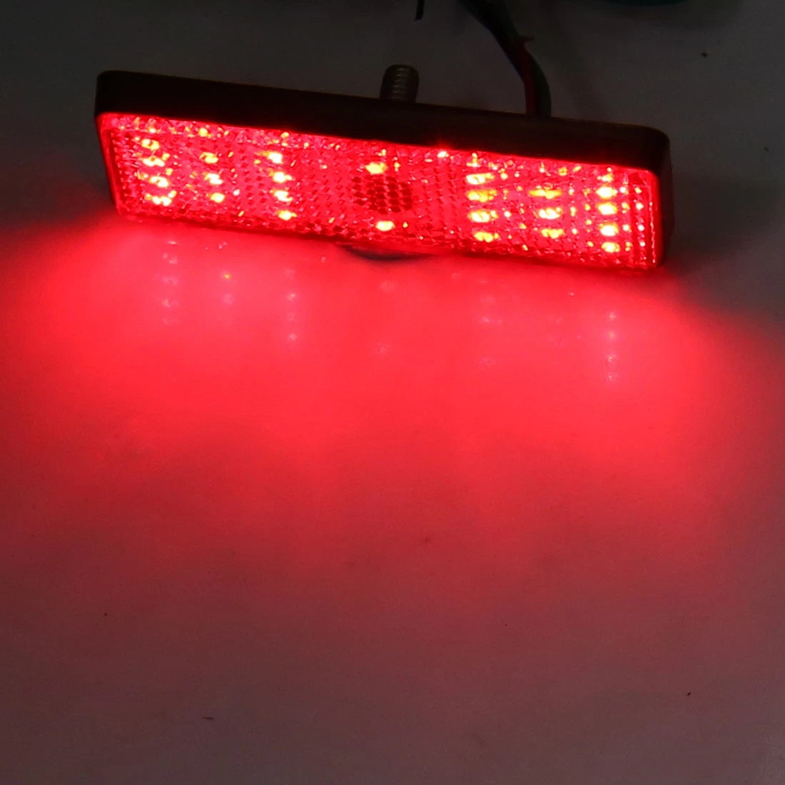 2 x Red LED Rect. Motorcycle Tail Brake Turn Signal Light Lamp for Motorcycle