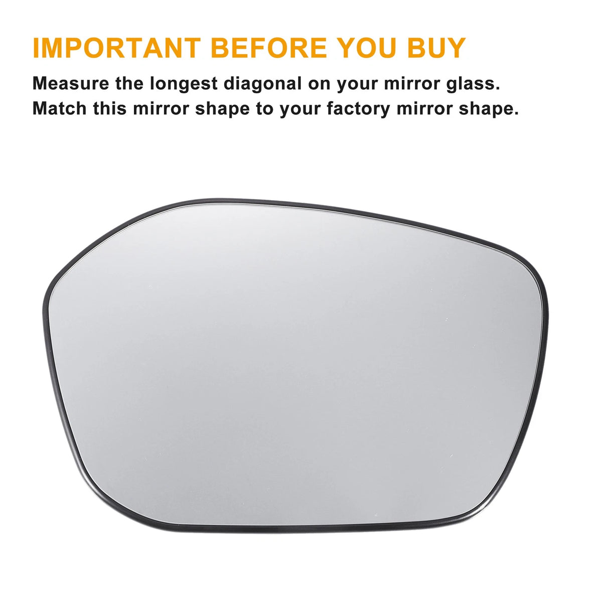 Right Side Heated White Mirror Glass for Honda Civic (2022-2024)