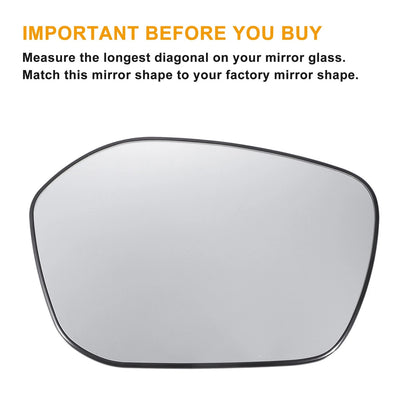 Right Side Heated White Mirror Glass for Honda Civic (2022-2024)