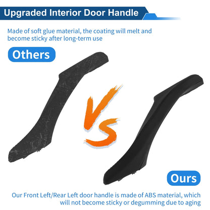 Inner Door Panel Handle for BMW F10 F11 F18 2010-2017 (2 x Black)