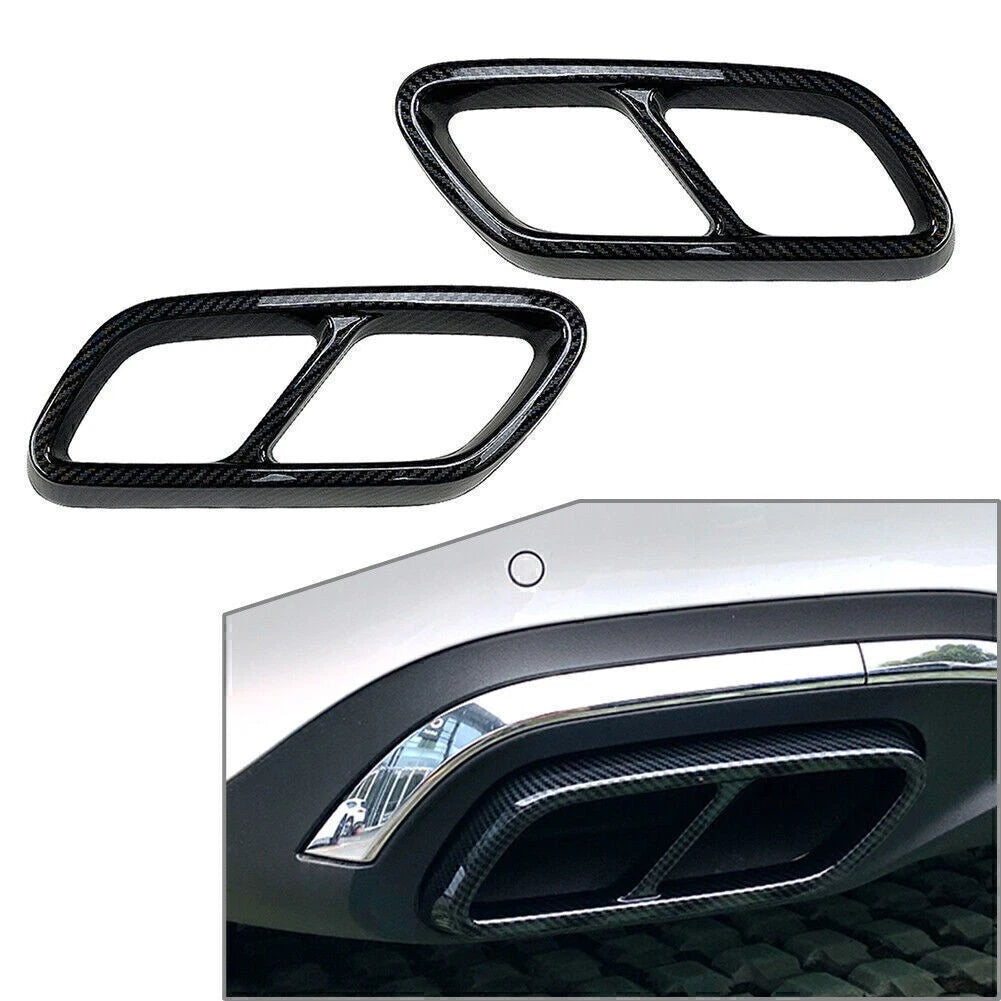 Rear Exhaust Muffler Tail Pipe Cover Trim for Mercedes Benz C-Class (W204)