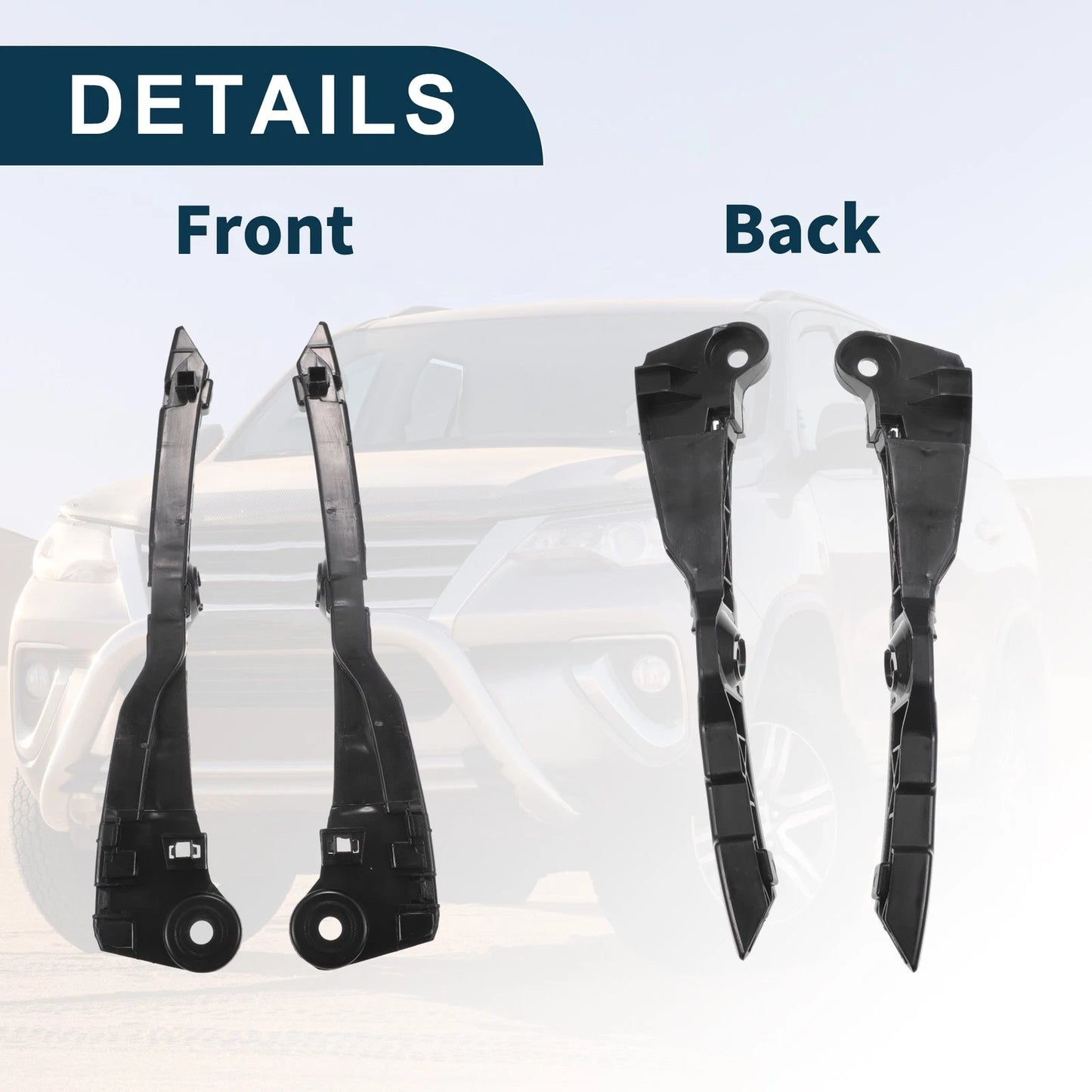 Front Bumper Retainer Bracket  for Toyota Fortuner (2005-2023)
