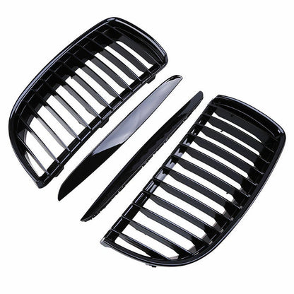 Gloss Black Front Kidney Grille for 2005-2008 BMW 3 Series E90 E91 (2005-2008)