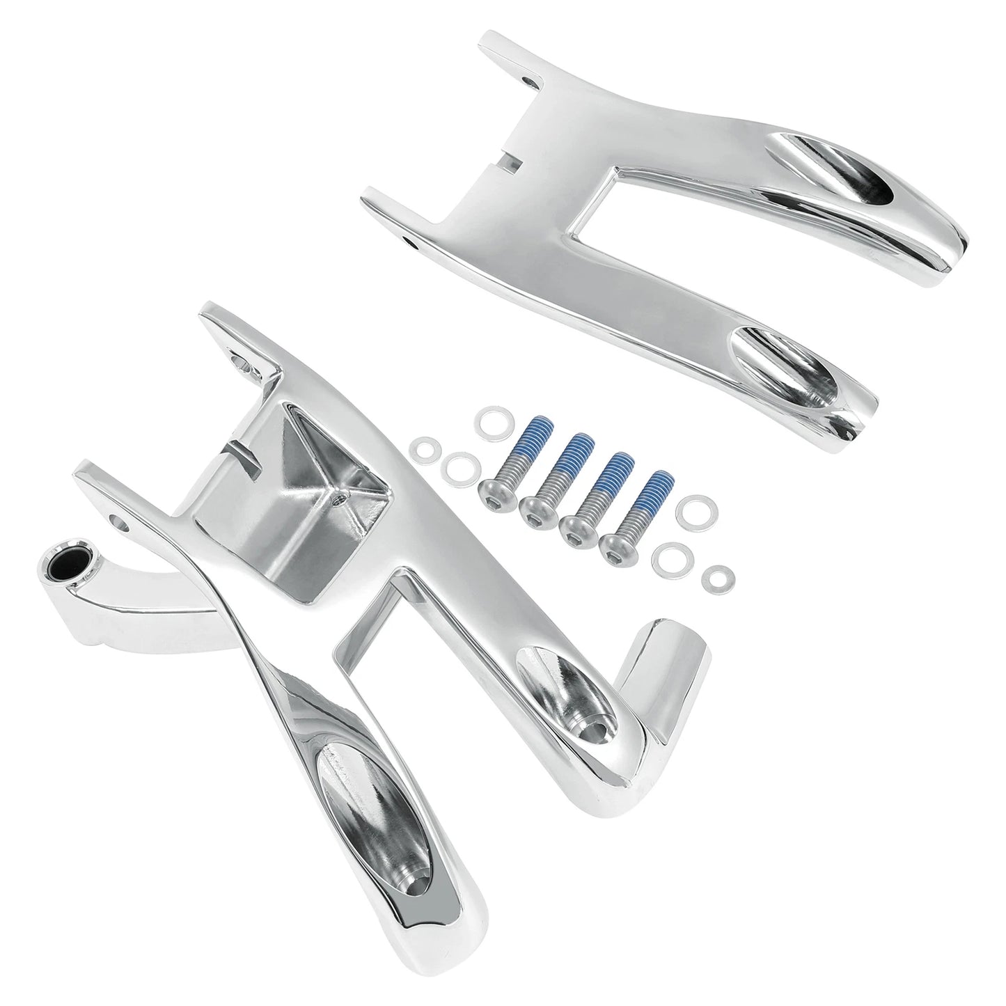 Chrome Driver Footboard & Bracket for Harley Softail Deluxe (2018-2025)