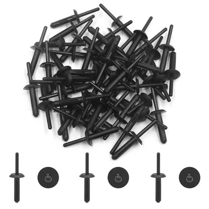 50 Pcs 6mm Plastic Rivets Fastener Clips for BMW
