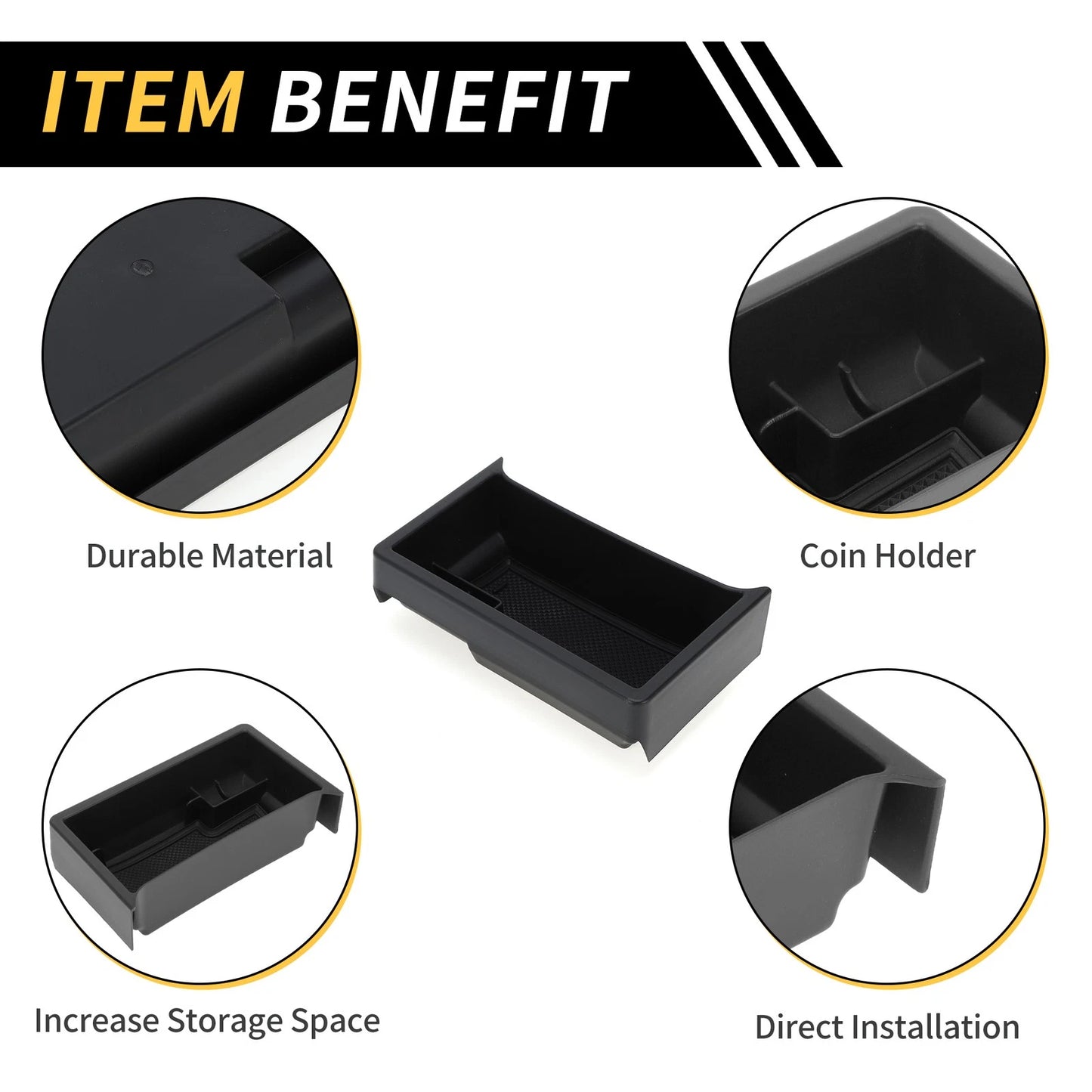 Center Console Organizer Insert Tray for Ford Maverick (2022-2024) Black