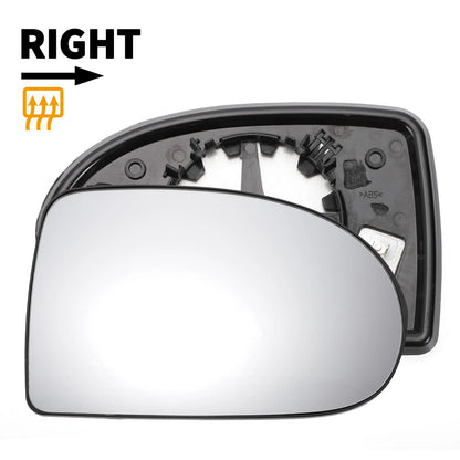 Right Side Heated White Mirror Glass for Jeep Compass (2010-2016)