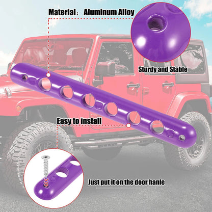 5 x Door Handle Insert Strip Covers for Jeep Wrangler 4 Door (2007-2018) Purple