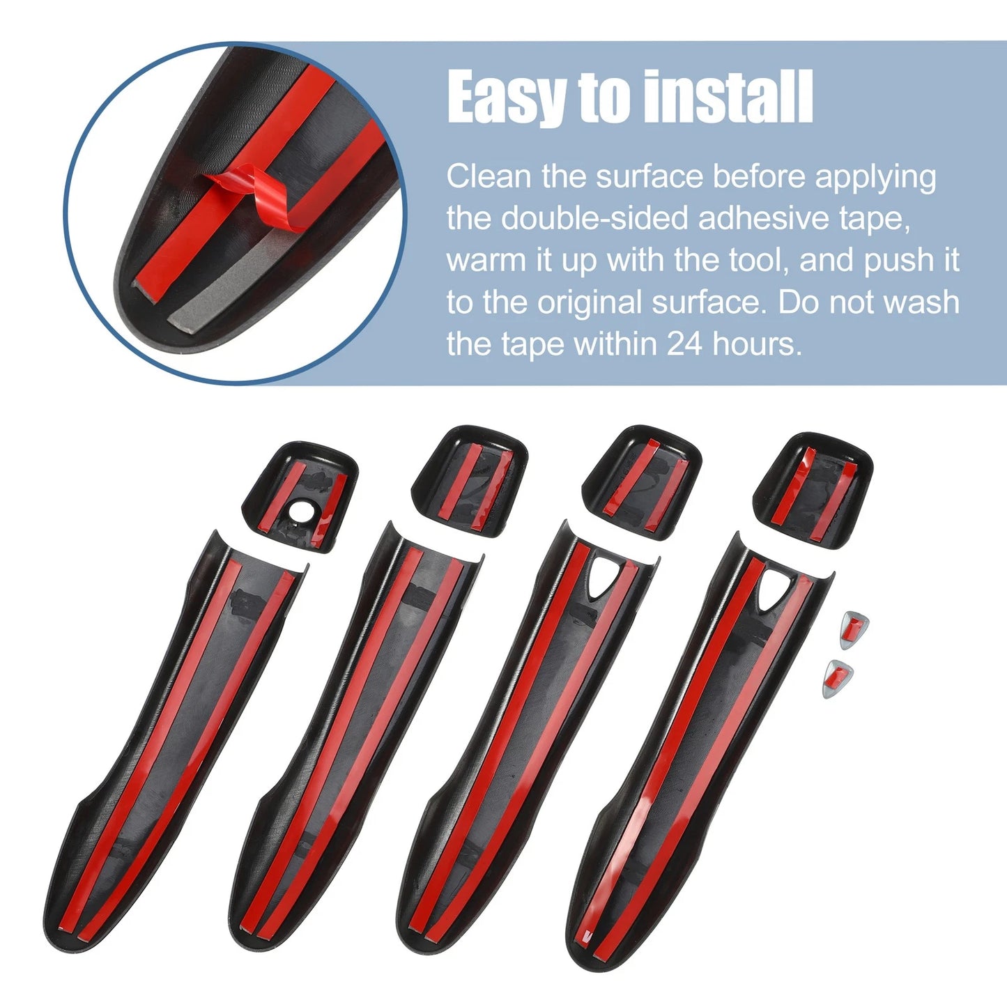 Automotive Door Handle Cover Trim  for Nissan Rogue (2014-2019) Matte Black