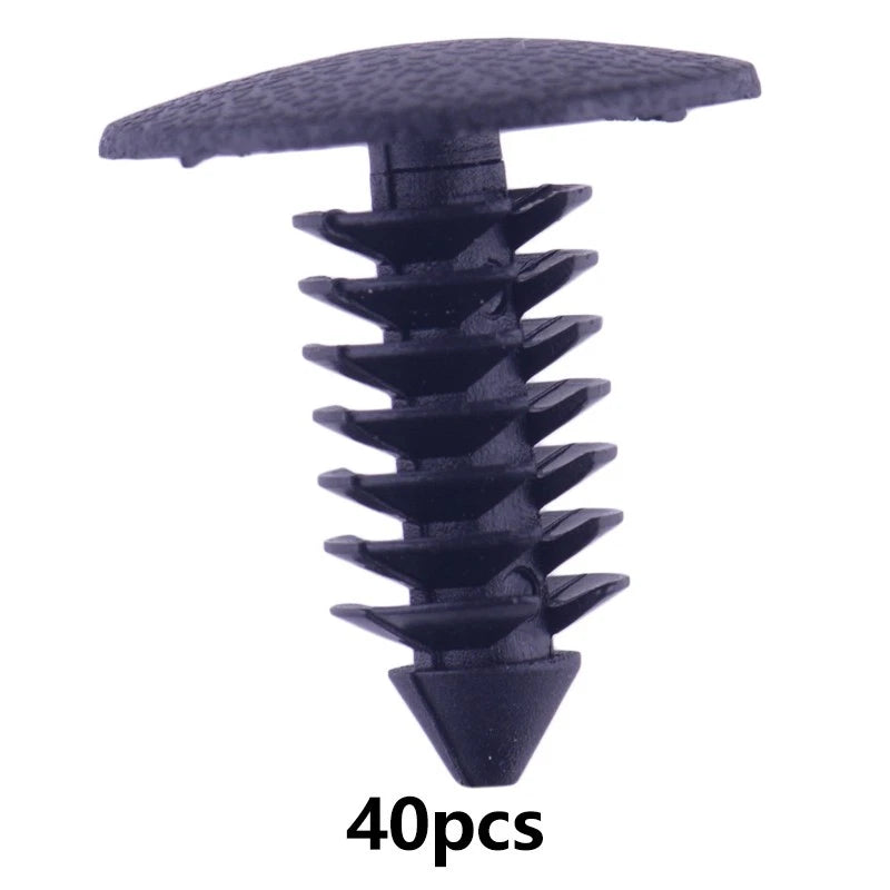 40pcs 9mm Bumper Clips for Auto Car Fender Push Pins