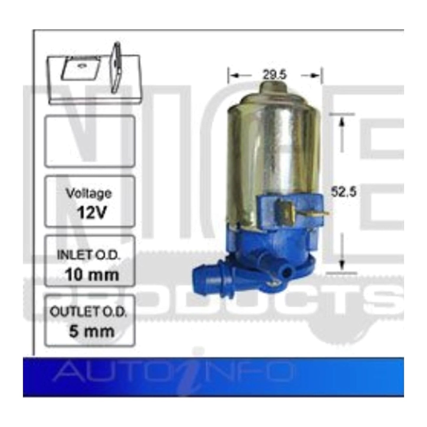 Front Washer Pump for Nissan Datsun 200B N810/NJ810/WNJ810 (1977-1982)