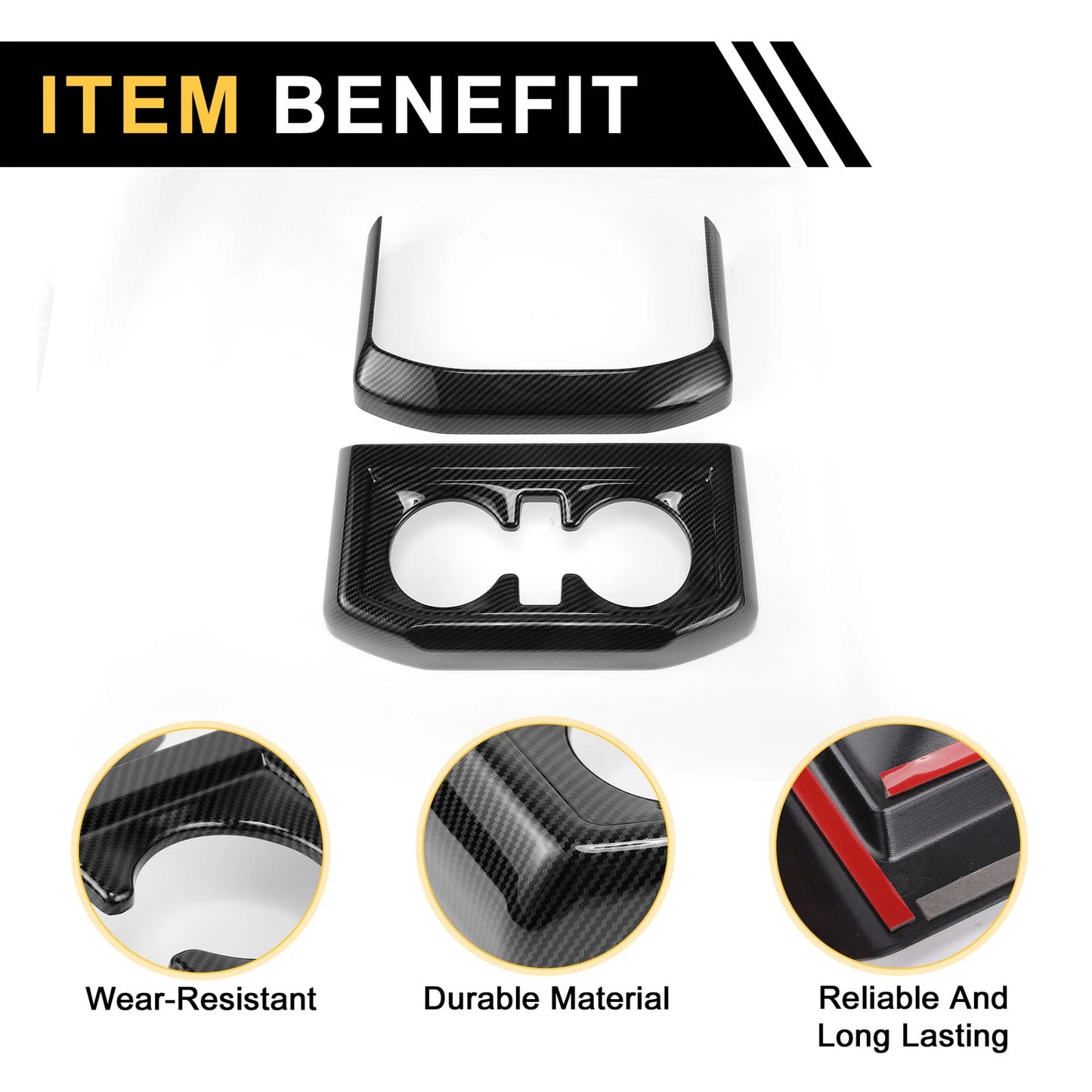 Center Console Rear Cup Holder Trim for Ford F-150 (2021-2024)