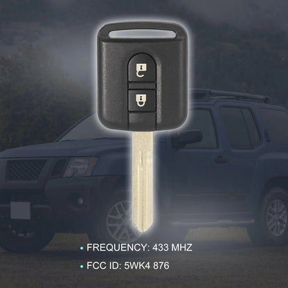 Keyless Entry Remote Key Fob for Nissan Micra K12, Navara D40M (2002-2015)
