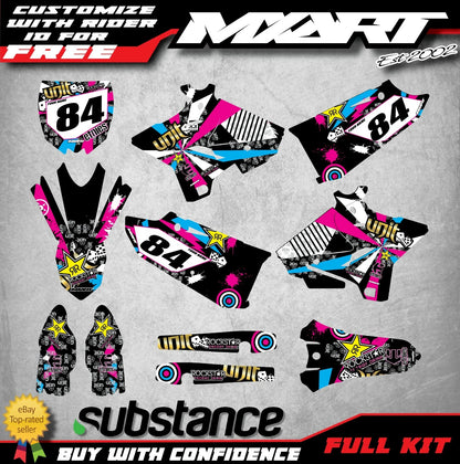 Full Custom Decal Kit for Yamaha YZ 125 (2015-2021) - RUSH Style Stickers