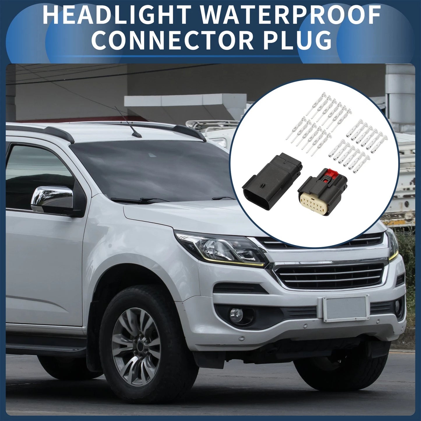 1 x Headlight Waterproof Connector Plug for Buick
