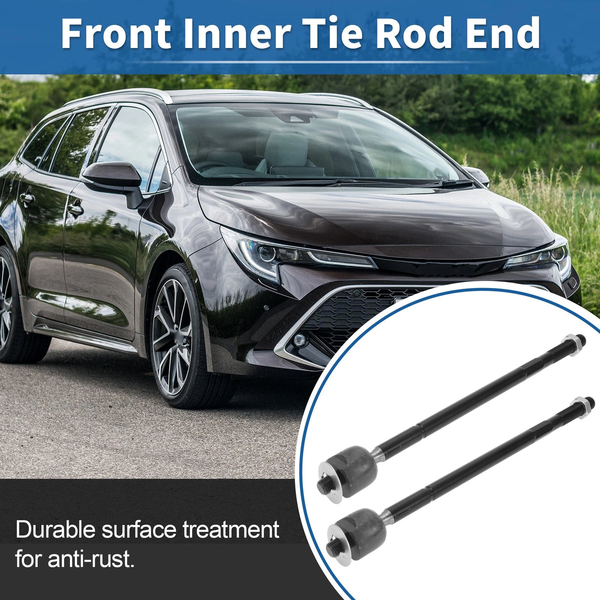 2 x Front Inner Tie Rod End Links for Toyota Camry (1992-2001)