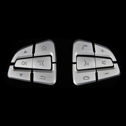 Chrome Steering Wheel Button Cover Trim for Mercedes-Benz C-Class (2015–2021)