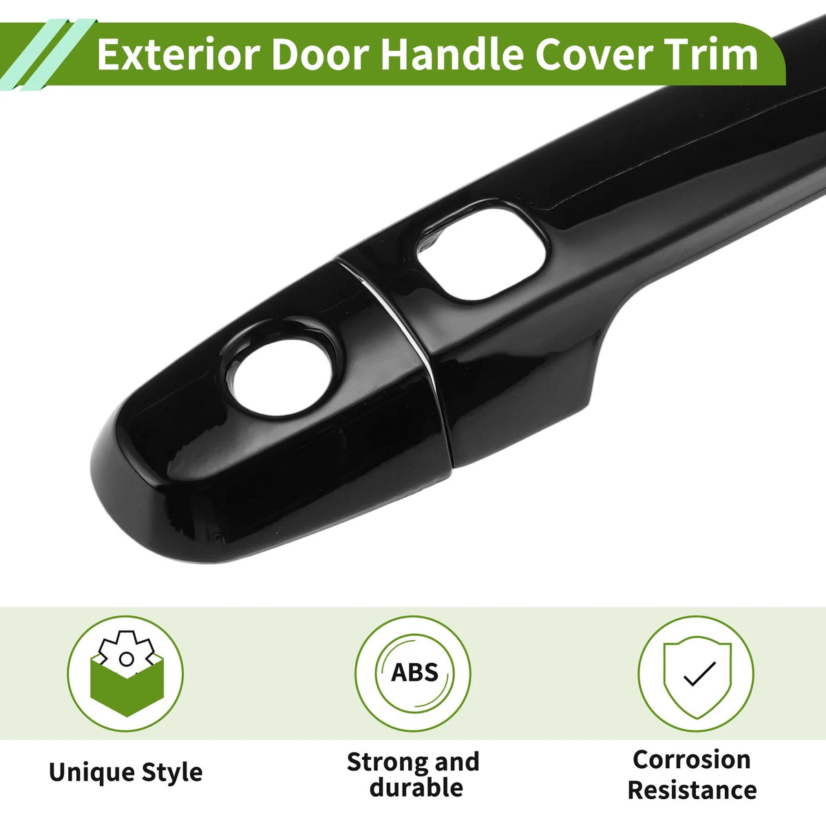 Exterior Door Handle Cover Trim for Toyota Rav4 (2009-2012) - Glossy Black