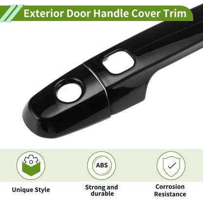 Exterior Door Handle Cover Trim for Toyota Rav4 (2009-2012) - Glossy Black