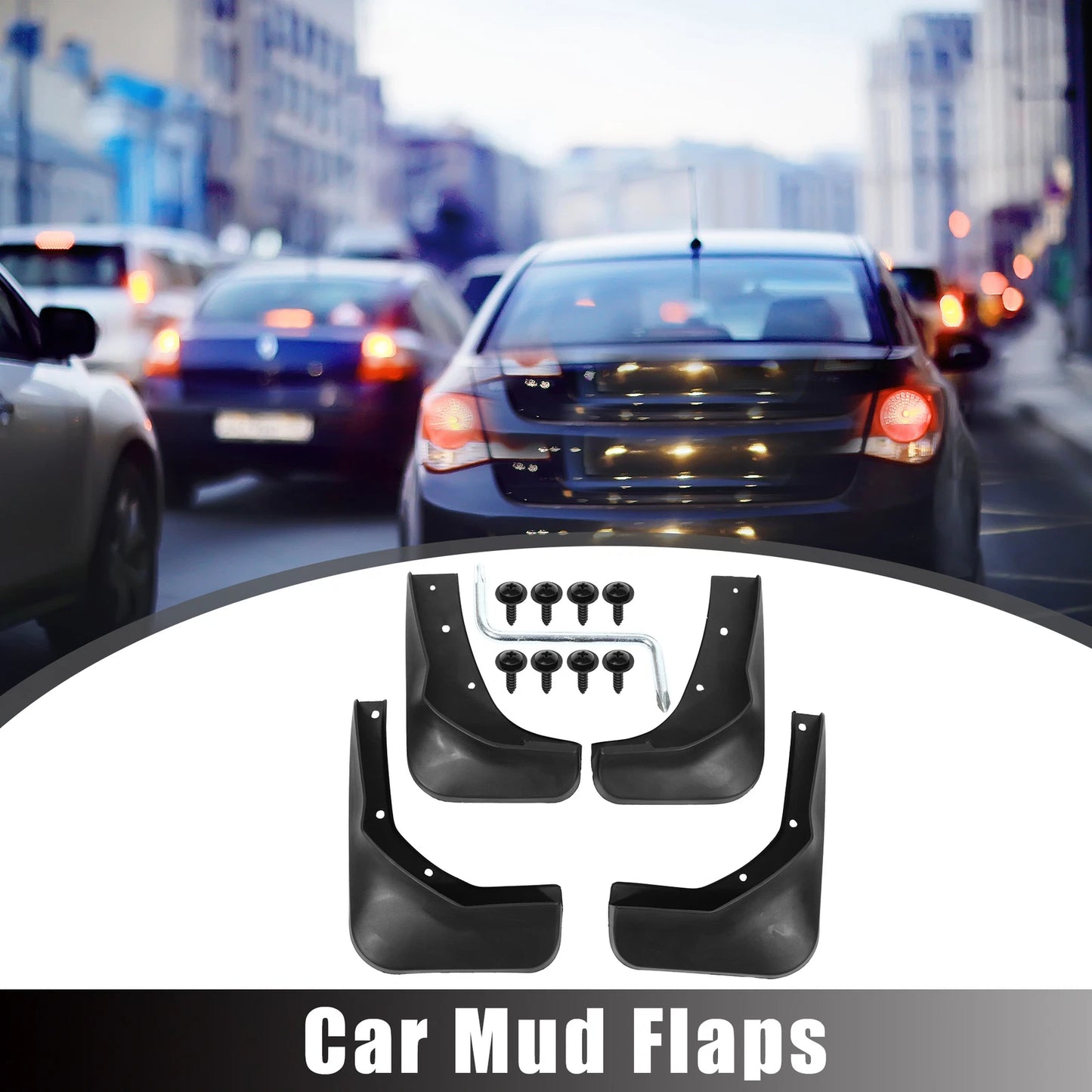 Front & Rear Mud Flaps Splash Guards for Ford Escape (2013-2018)