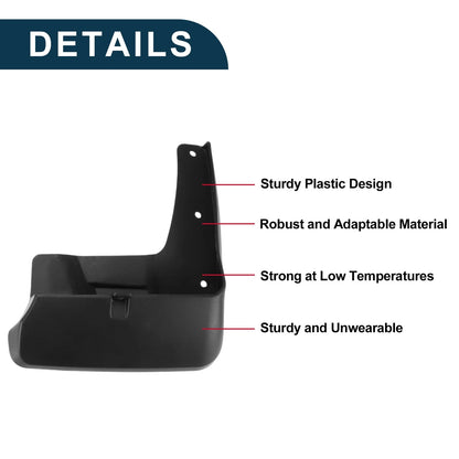 Mud Flaps Splash Guards 1 Set for Toyota Sienna SE (2016-2019)
