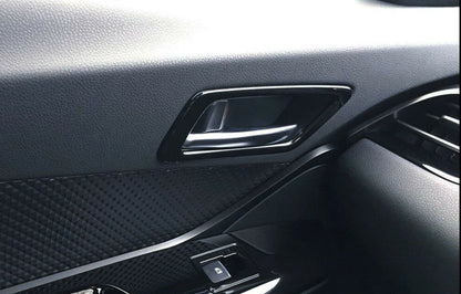 Glossy Black Inner Door Handle Frame Cover Trim for Toyota C-HR (2018-2023) 4 x pcs