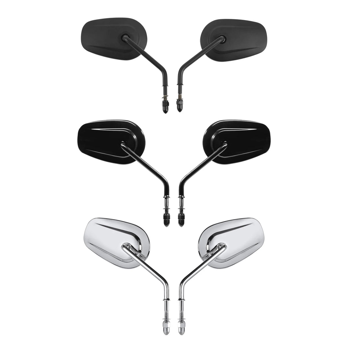 Chrome Rearview Mirrors for Harley Softail Touring Street Glide (2006-2023)