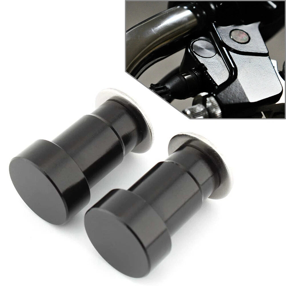 CNC Aluminum Black Mirror Hole Caps Covers for Thruxton