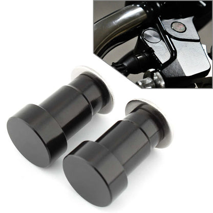 CNC Aluminum Black Mirror Hole Caps Covers for Thruxton