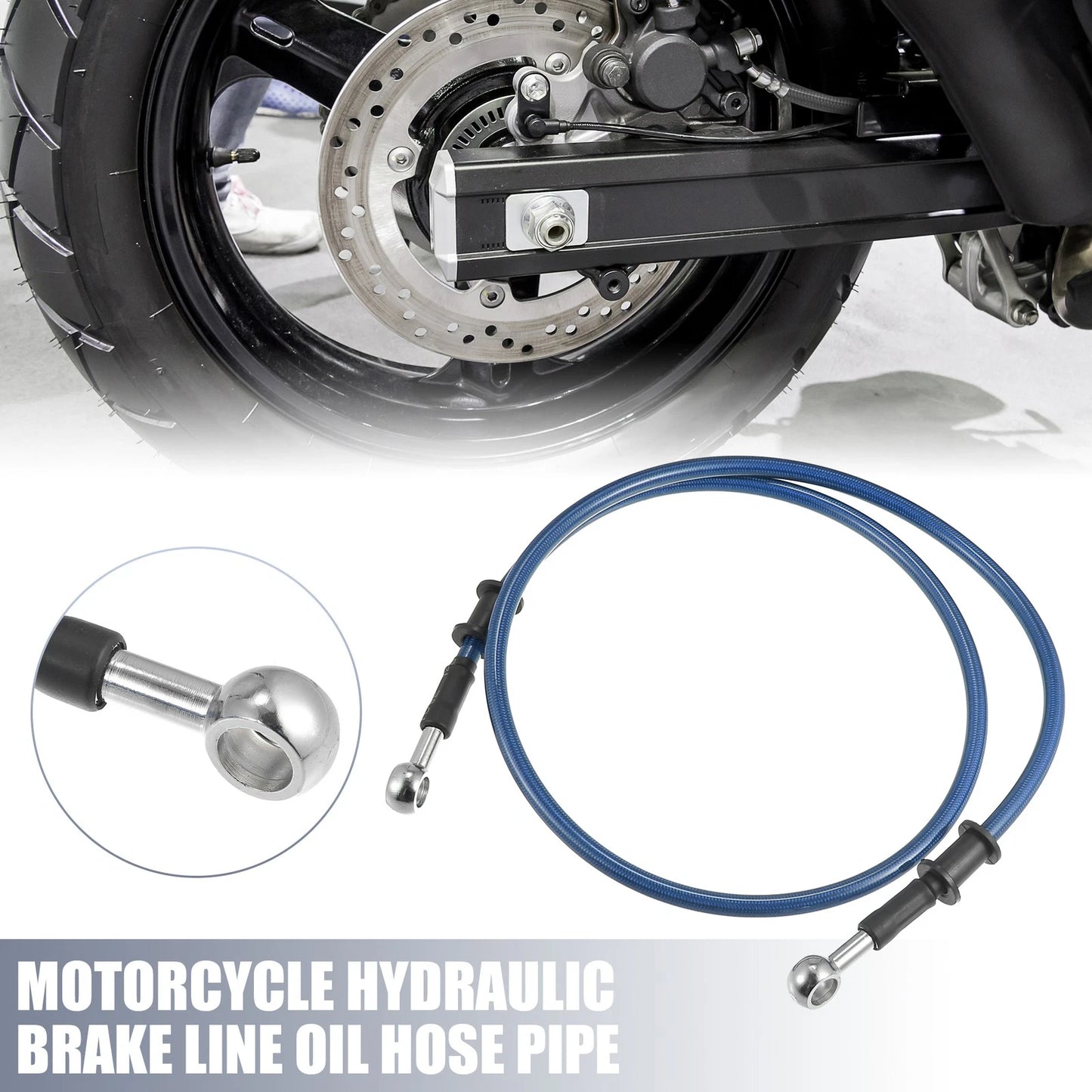 Brake Line 100cm 39.37in 10mm ID Blue Motorcycle Hydraulic Brake Hose