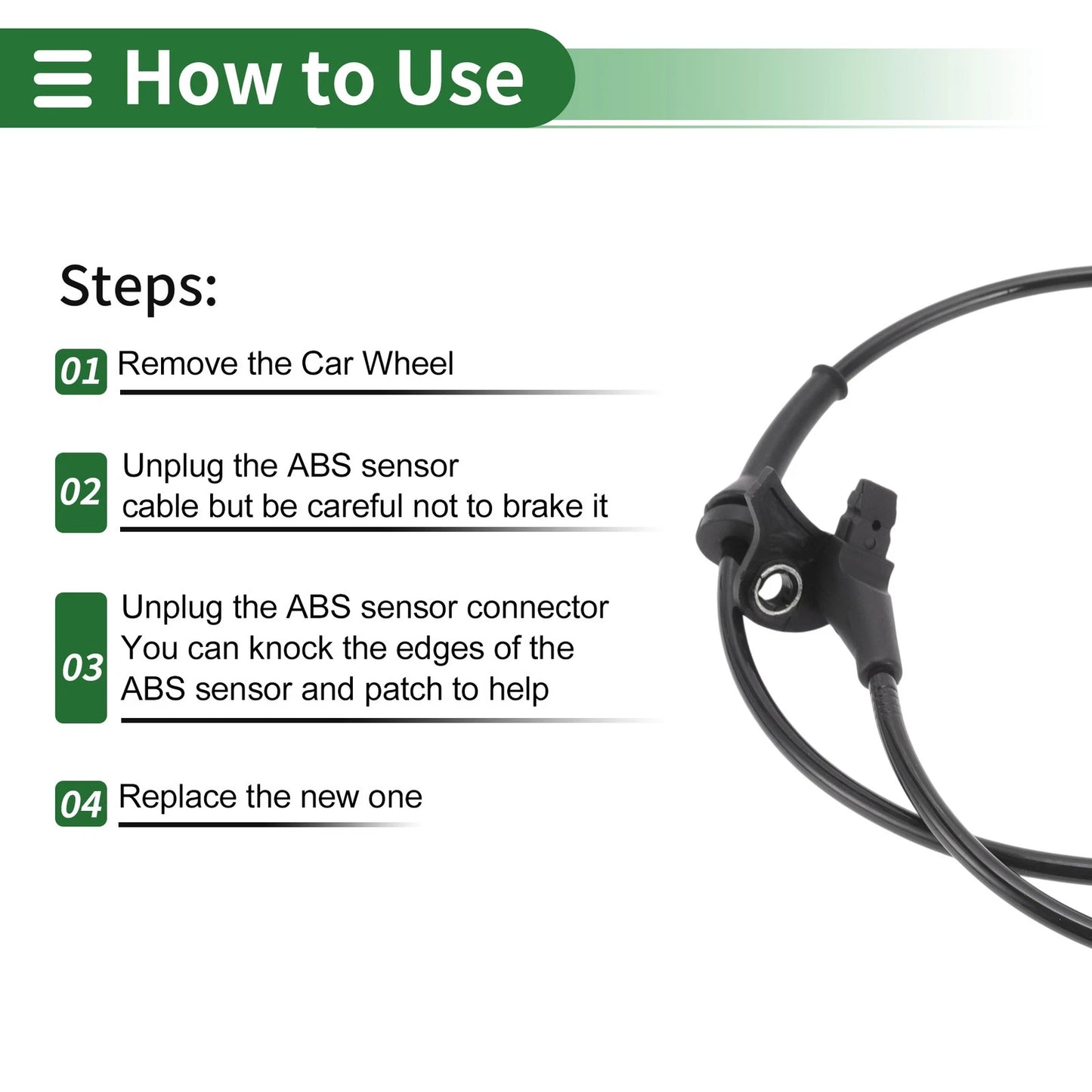 ABS Wheel Speed Sensor for Peugeot 307 (2007-2013)