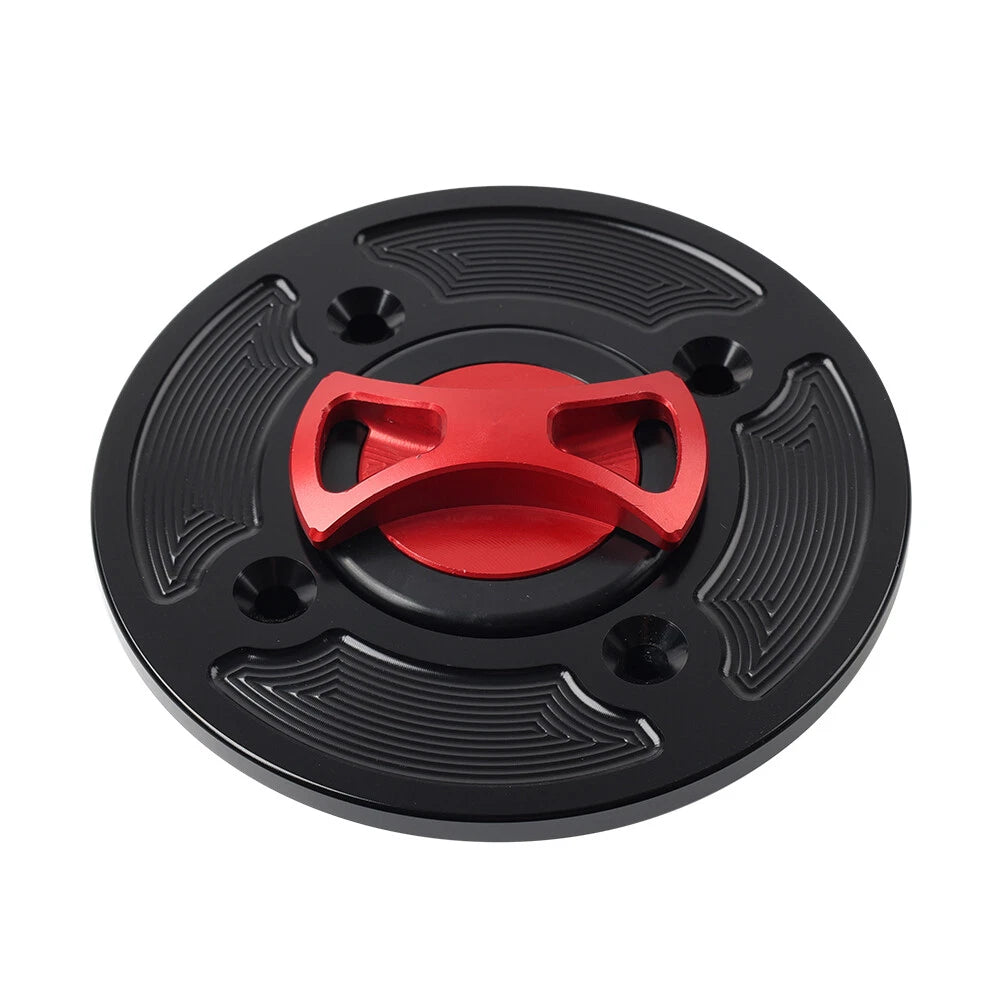 CNC Red 4-Hole Gas Fuel Tank Cap Cover for DUCATI Panigale V4/S/R (2018-2021)