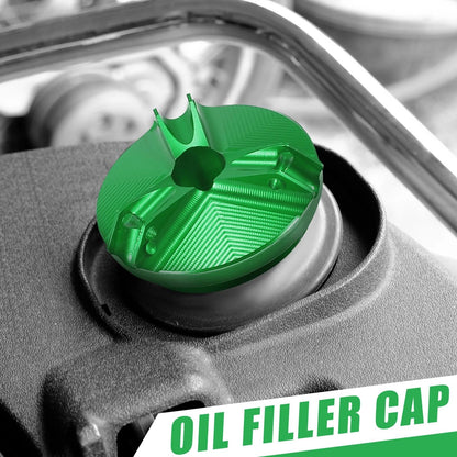Oil Filler Cap Plug Cover Green for Yamaha FZ07 FZ8 FZ750 FZ600