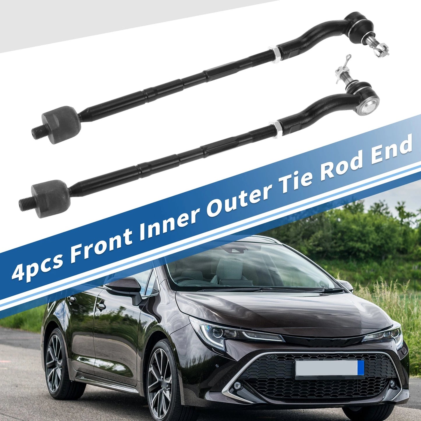 4pcs Tie Rod End Links for Toyota RAV4, Scion TC (2006-2012)