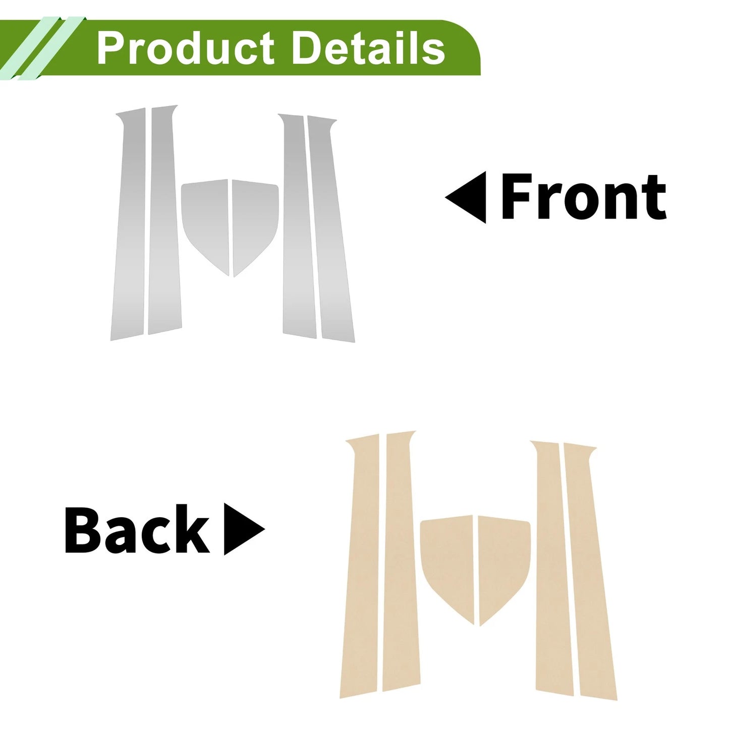 6 Pcs Pillar Window Trim for Chevy Aveo (2002-2006)