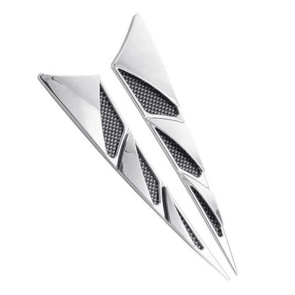 2 x Plastic Car Airflow Fender Side Vent Stickers