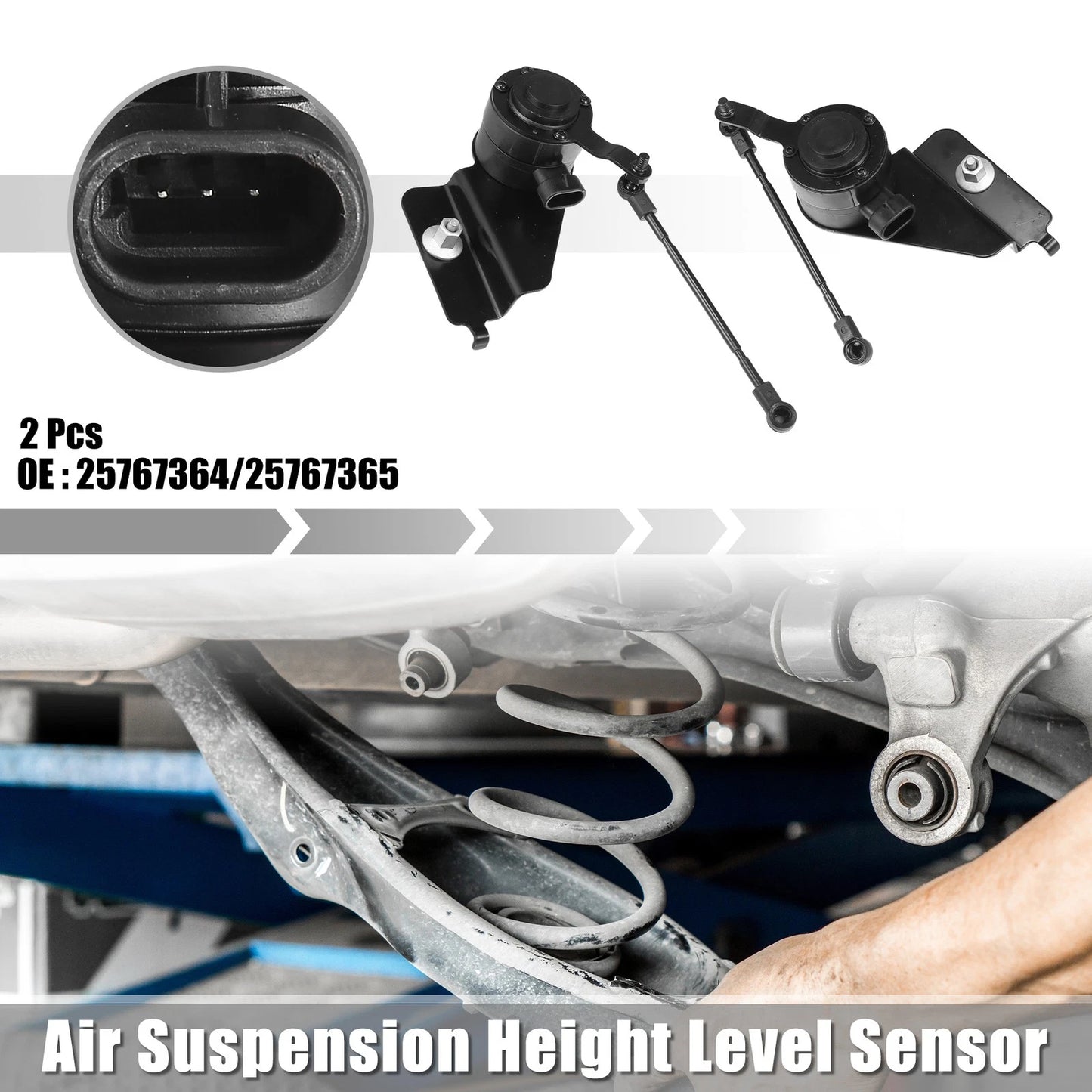 2 x Rear Left/Right Ride Height Level Sensor for Cadillac DTS (2006–2011)