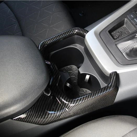 1x Carbon Fiber Water Cup Holder Trim for Toyota Rav4 (2019-2023)