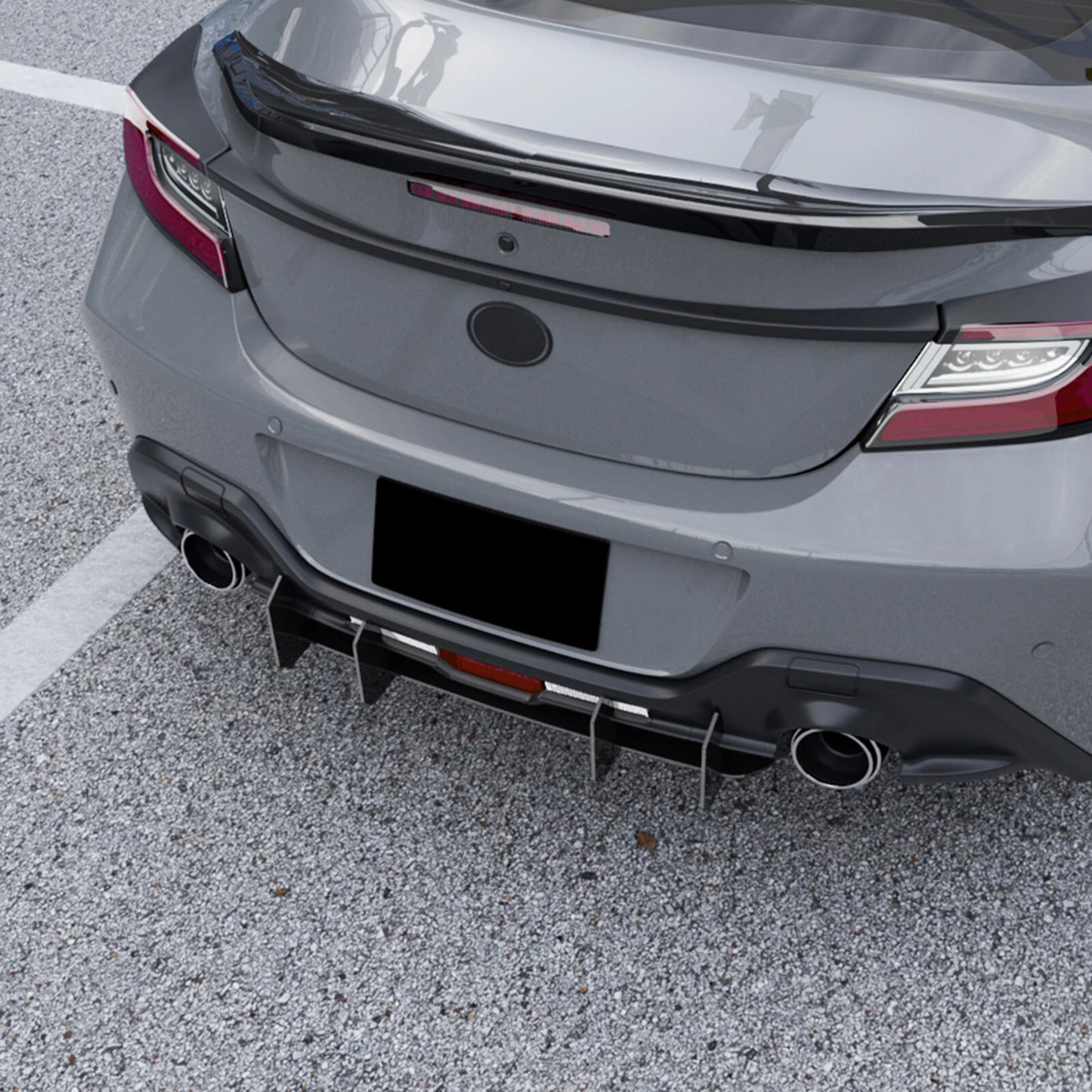 Gloss Black Rear Bumper Diffuser Lip for Subaru BRZ, Toyota GR86 (2022-2024)