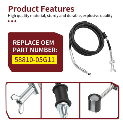 Rear Park Hand Brake Cable for Suzuki Ozark 250 LTF250 2007-2009/2012-2014