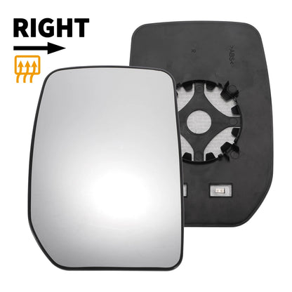 White Heated Convex Mirror Glass for Ford Transit MK6 MK7 (2000-2013)