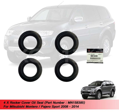 4 x Rocker Cover Oil Seals for Mitsubishi Pajero Sport (2008-2014)