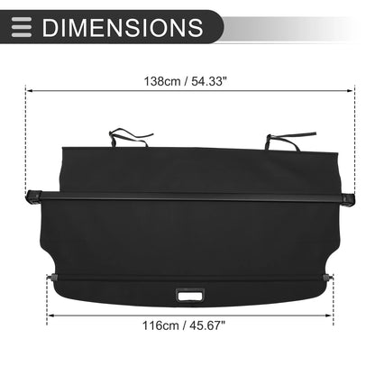 Retractable Cargo Cover for Toyota RAV4 (2006-2012) Gloss Black