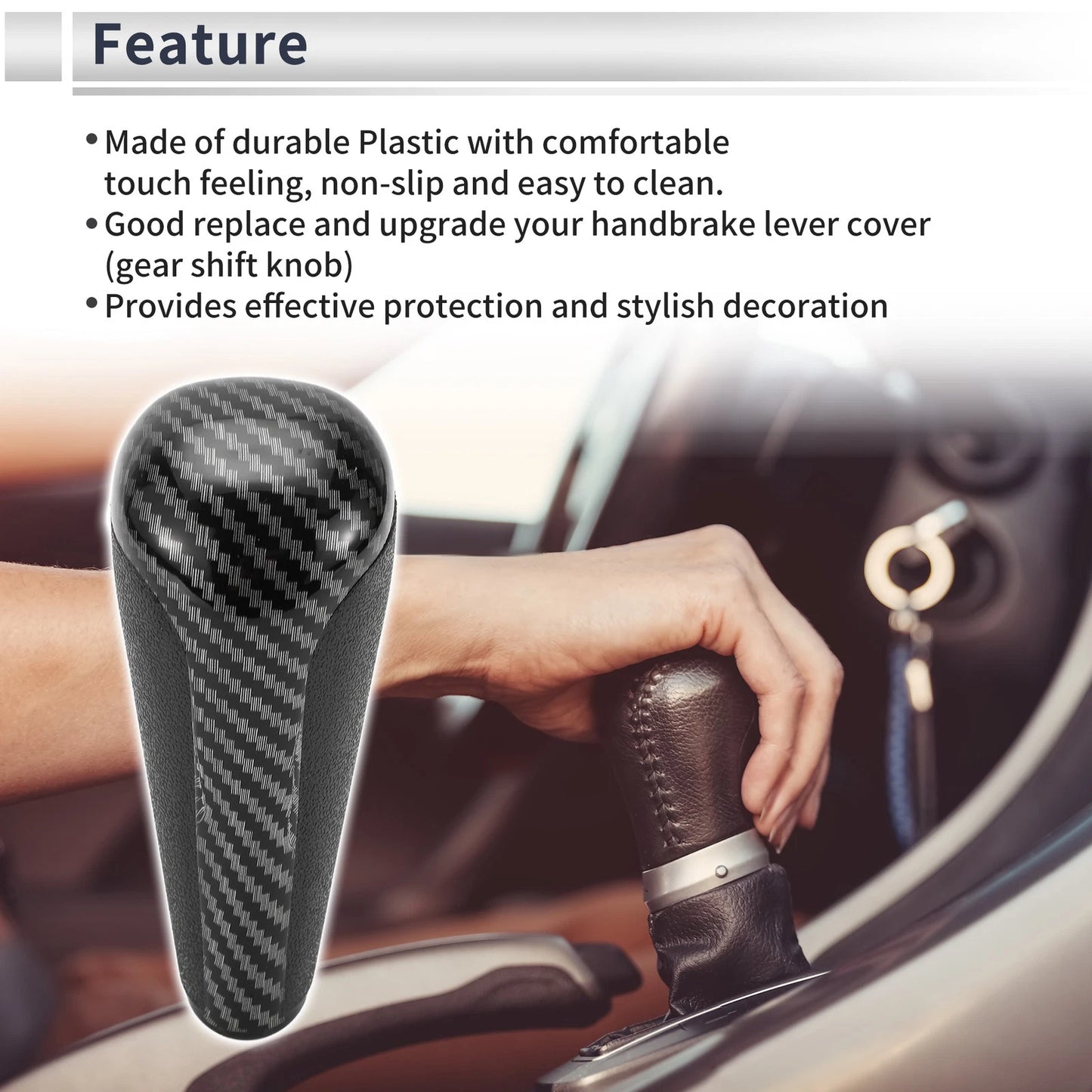 Gear Shift Knob for Peugeot 306 (1994-2002) Black Plastic Shifter